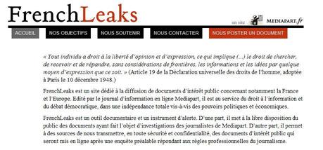 Mediapart lance Frenchleaks sur le modèle de WikiLeaks
