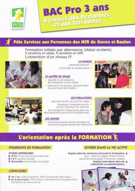 Portes ouvertes MFR Goven Baulon (Rennes) - nouveau Bac Pro Services aux Personnes et Aux Territoires en alternance