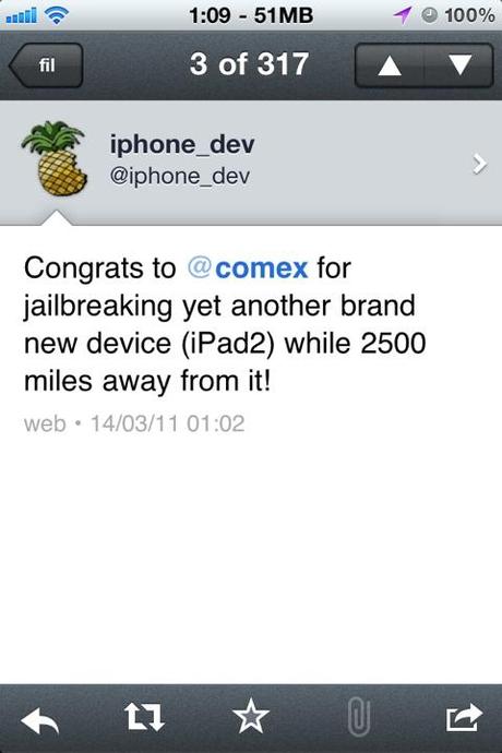 Comex jailbreak l’iPad 2 !