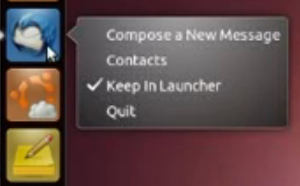 unity launcher menu MozillaLabs : Ubuntu Unity Launcher pour Thunderbird