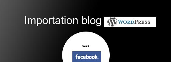 importation d'un site web WordPress vers Facebook