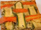 Tarte lamelles carotte courgette