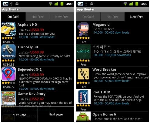 app hunter promotion merket android Trouver les promotions sur lAndroid Market avec App Hunter