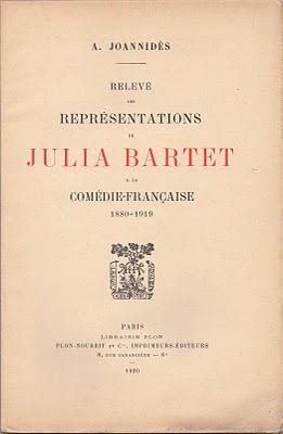 Julia Bartet à la Comédie-Française de 1880 à 1919