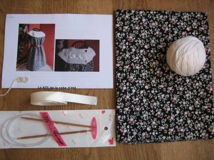 Le KIT de la robe d’été ’tricot en Liberty’.