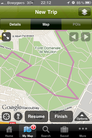 Suivre un itinéraire GPS avec un iPhone
