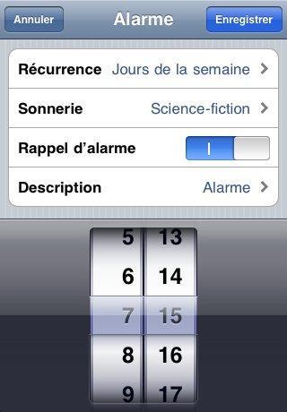 L’horloge de l’iOS 4.3 fait encore des siennes !