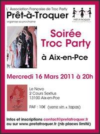 SOIREE TROC PARTY - AIX EN PCE
