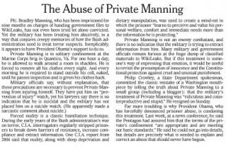 Le Times dénonce le traitement de Manning