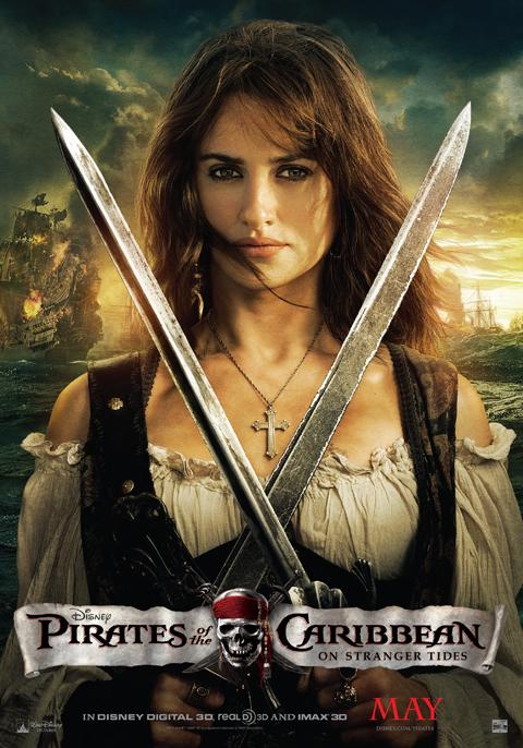 Penelope Cruz ... son affiche du film Pirates des Caraibes 4