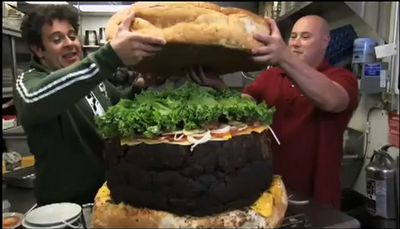 Man vs. Food - Mega Burgers in Detroit