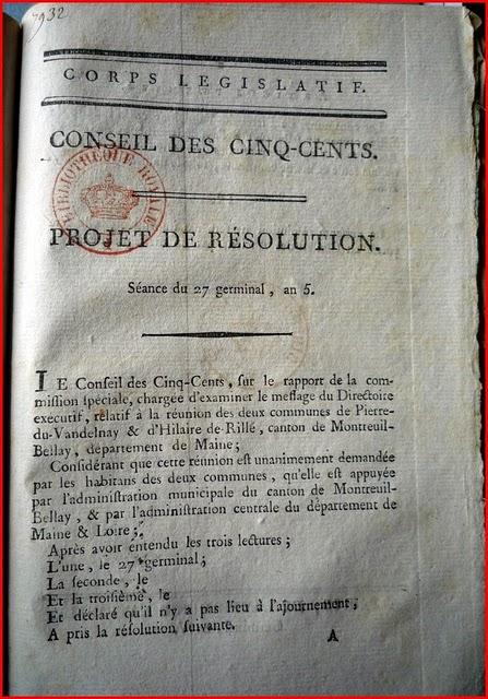 LE CONSEIL DES CINQ-CENTSetVAUDELNAY-RILLÉLe Conseil des ...