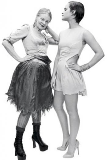 Vivienne Westwood et Emma Watson en pose pour ELLE UK