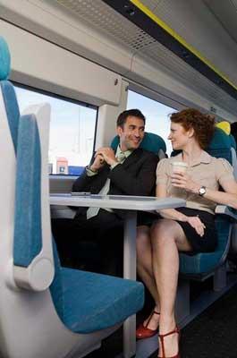 En train
