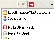 Intégration de LastPass en mode compact