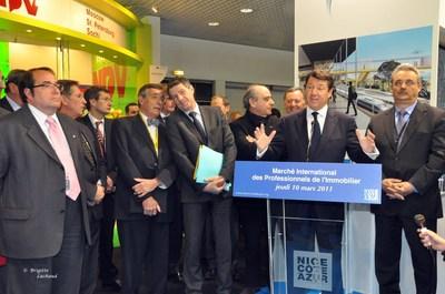MIPIM - CHRISTIAN ESTROSI A PRESENTE LES GRANDS PROJETS DE DEVELOPPEMENT DE LA COMMUNAUTE URBAINE NICE CÔTE D'AZUR
