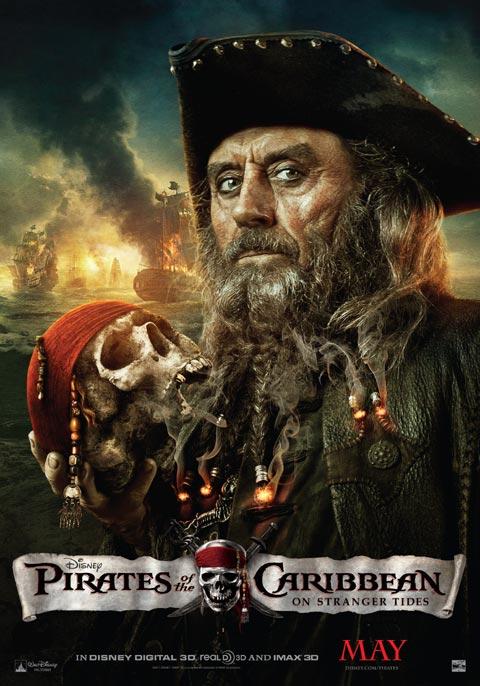 Pirates des Caraïbes 4 : Barbossa et Barbe-Noire à l'affiche