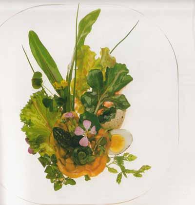 Salade de fleurs et d’herbes fines