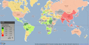 Taille du sexe : Carte du monde