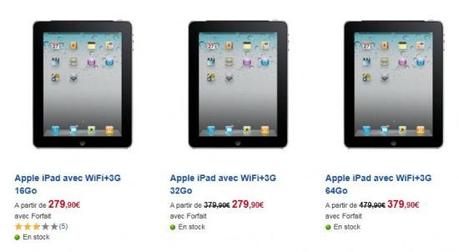 Baisse de prix pour l’iPad première génération chez Orange et SFR