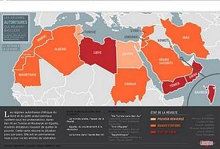La carte du soulèvement arabe