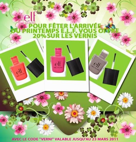 20% de remise sur les vernis e.l.f, jusqu'à mercredi image