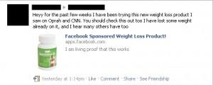 5 diet pills 300x120 Le Scam & le Spam  sur Facebook#2 Facebook sponsored Weight Loss – Facebook sponsor de la perte de poids