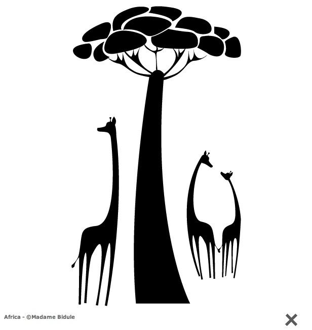 Un sticker, des girafes, un baobab... Africa!