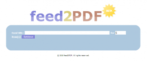 Feed2PDF 300x125 6 services en ligne pour convertir vos flux dinformations rss en fichiers pdf