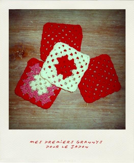 Mes premiers grannys square...