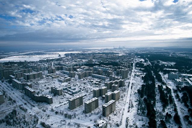 La ville morte de Pripiat, pres de Chernobyl
