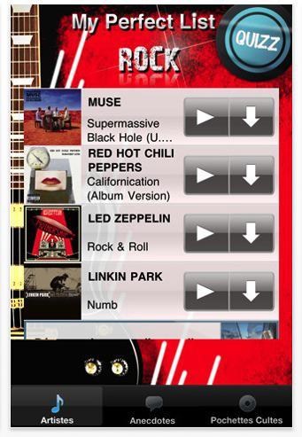 screen capture 32 My Perfect List Rock pour les rockers nostalgiques