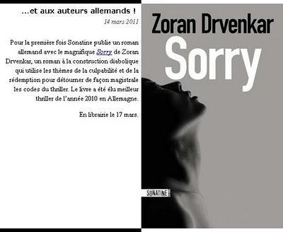 Dans les librairies depuis quelques jours: quelques SONATINES prometteurs