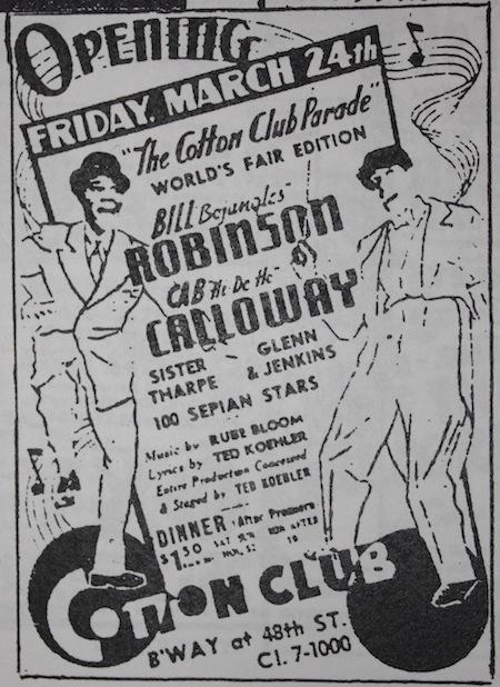 Vendredi 24 mars 1939 : tous au Cotton Club pour la première de la saison !