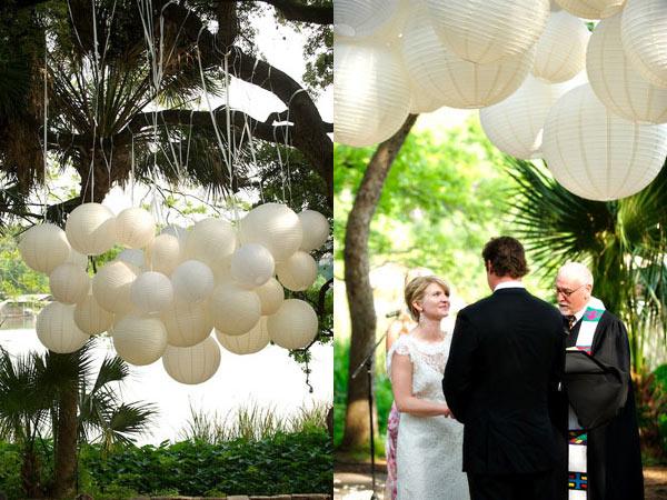 Jolies lanternes pour ceremonie de mariage