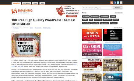 worpress02 Top 10 Atelier Du Net : 10 sites avec les plus beaux thèmes Wordpress gratuits
