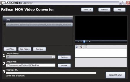 Free Mov converter - convertir une vidéo quicktime