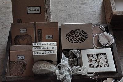  boites dentelles papeterie dentelles