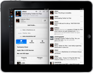 L’application Twitter compatible avec l’iPad 2 !