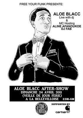 Aloe Blacc en aftershow à Paris le 24 avril