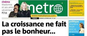 Le quotidien gratuit cherche-t-il à nous faire réfléchir sur notre avenir ?