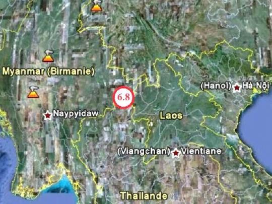 Un séisme de magnitude 6.8, Myanmar, dégâts & victimes à déplorer.