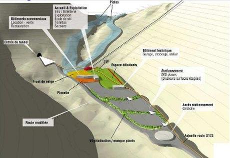front-de-neige Front de neige à l'entrée nord du tunnel de Bielsa