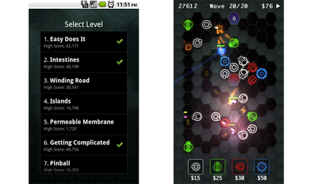 Captures d'ecran du jeu HexDefense sur Android