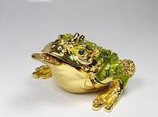 Grenouille trois pattes incrustée cristaux
