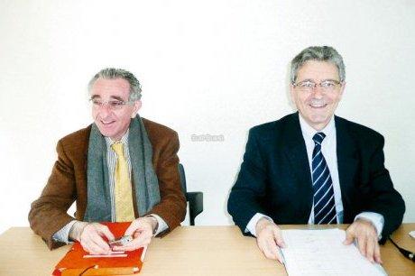  Jean-Jacques Eroles, vice-président, et Jean-Guy Perrière, président du Sybarval. photo b. d. 