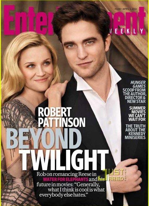 Robert Pattinson et Reese Witherspoon ... le couple en ''Une'' du magazine Entertainment