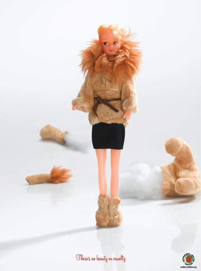 Anti-Fur-Coalition-fourrure-La nouvelle collection automne/hiver de barbie