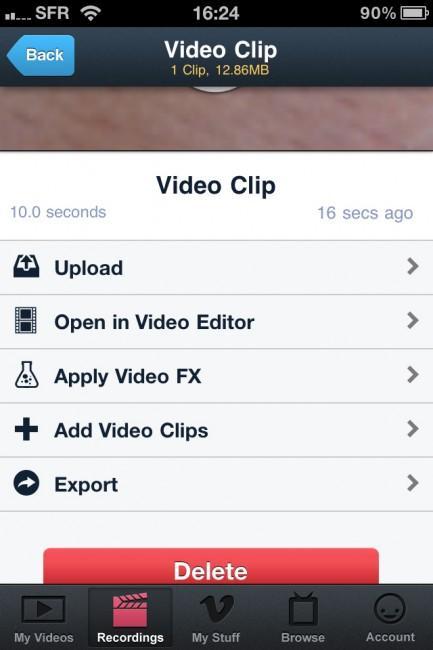 Vimeo-03 Vimeo lance son application iPhone