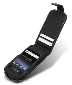 Protection flip Melkco en cuir pour le smartphone Samsung Google Nexus S